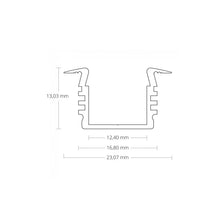 Lade das Bild in den Galerie-Viewer, PL3 LED EINBAU-Profil 200 cm, hoch Flügel, LED Stripes max. 12 mm