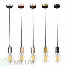 Lade das Bild in den Galerie-Viewer, Schnurpendel mit Textilkabel, E27 Sockel