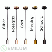 Lade das Bild in den Galerie-Viewer, Schnurpendel mit Textilkabel, E27 Sockel