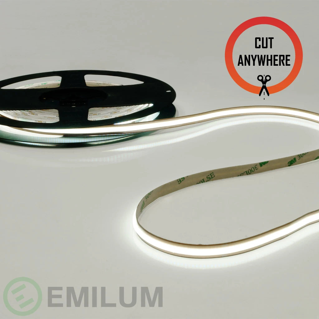 Cut Anywhere COB LED-Stripe 24V, 13W, 2700K, CRI90, 528LED, IP20, 8mm
