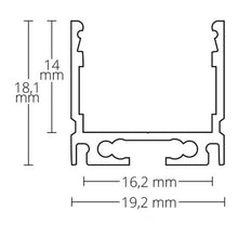 Lade das Bild in den Galerie-Viewer, PN8 LED AUFBAU-Profil 200 cm, LED Stripes max. 16 mm
